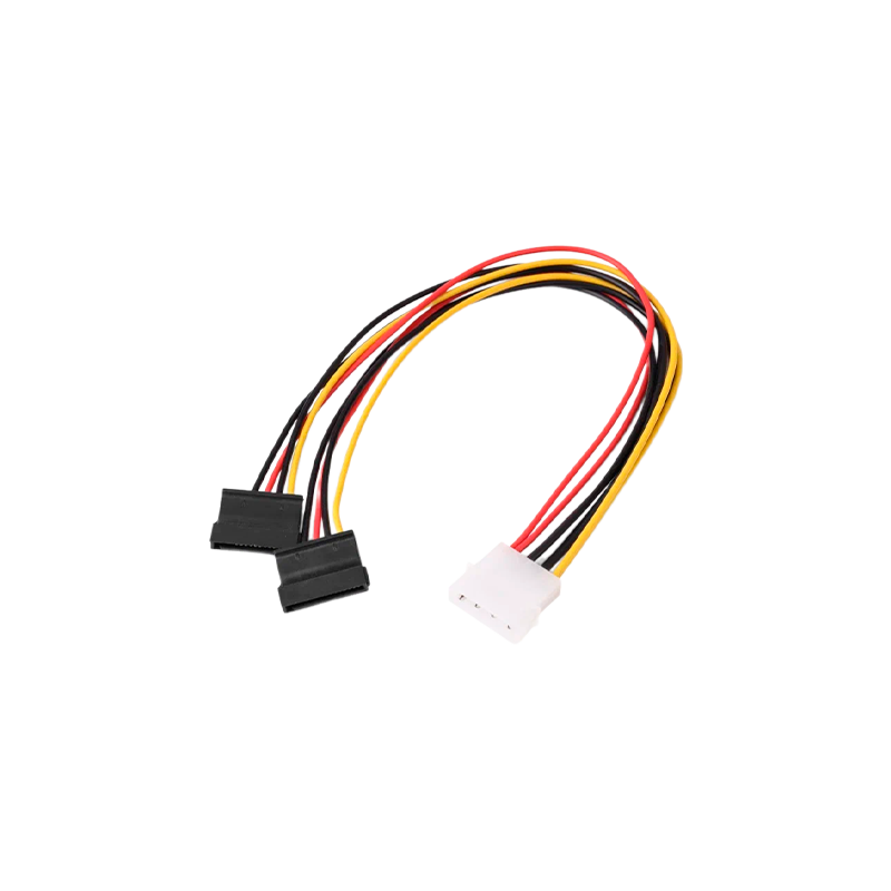 Кабель GoPower MOLEX (f)-2SATA (m) 0.2м PVC RoHS Premium Zip-Lock c подвесом (1/250)
