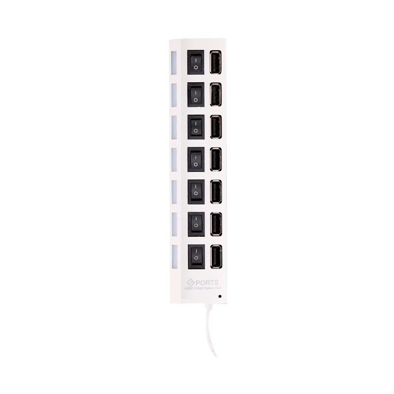 USB-Хаб Smartbuy 7207 7USB с выключателем белый