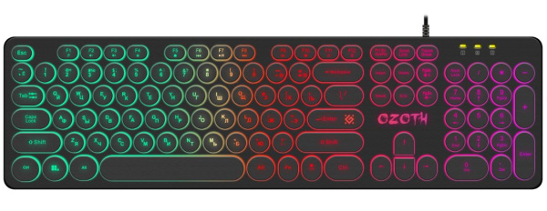 Клавиатура проводная Defender GK-106 OZOTH игровая USB 1.5м черный (1/20)