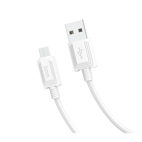 Кабель HOCO X37 USB (m)-microUSB (m) 1.0м 2.4A ПВХ белый (1/31/310)