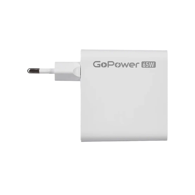 *Сетевое З/У GoPower GPQC10 1USB+2Type-C 65W QC3.0 GAN белый