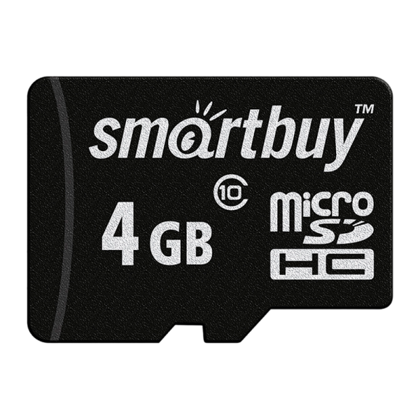 Карта памяти microSD Smartbuy 4GB Class10 10 МБ/сек без адаптера