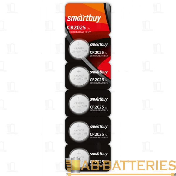 Батарейка Smartbuy CR2025 BL5 Lithium 3V (5/100/4000)