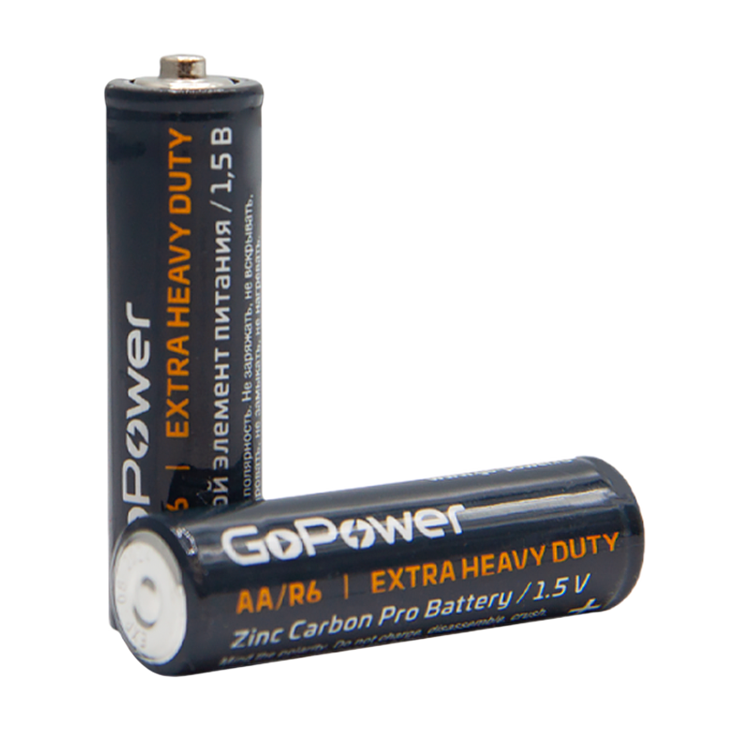 Батарейка GoPower R6 AA Shrink 2 Heavy Duty 1.5V (2/60/1200)