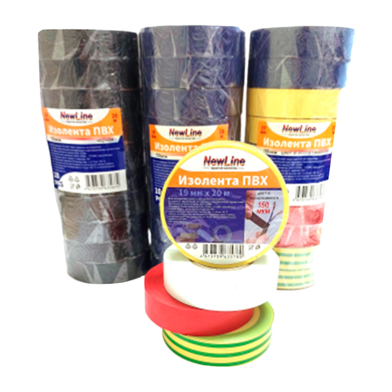 Изолента NewLine ПВХ 19мм*20м черный (1/36)