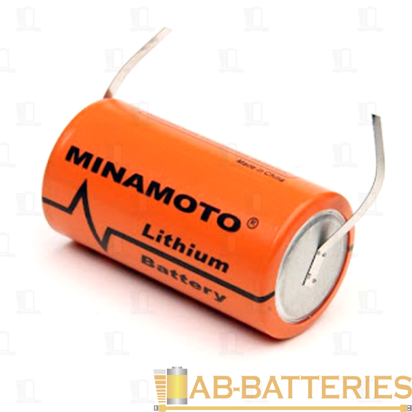 Батарейка Minamoto 26500 Shrink 1 Li-SOCl2 3.7V с выводами (C, tags)