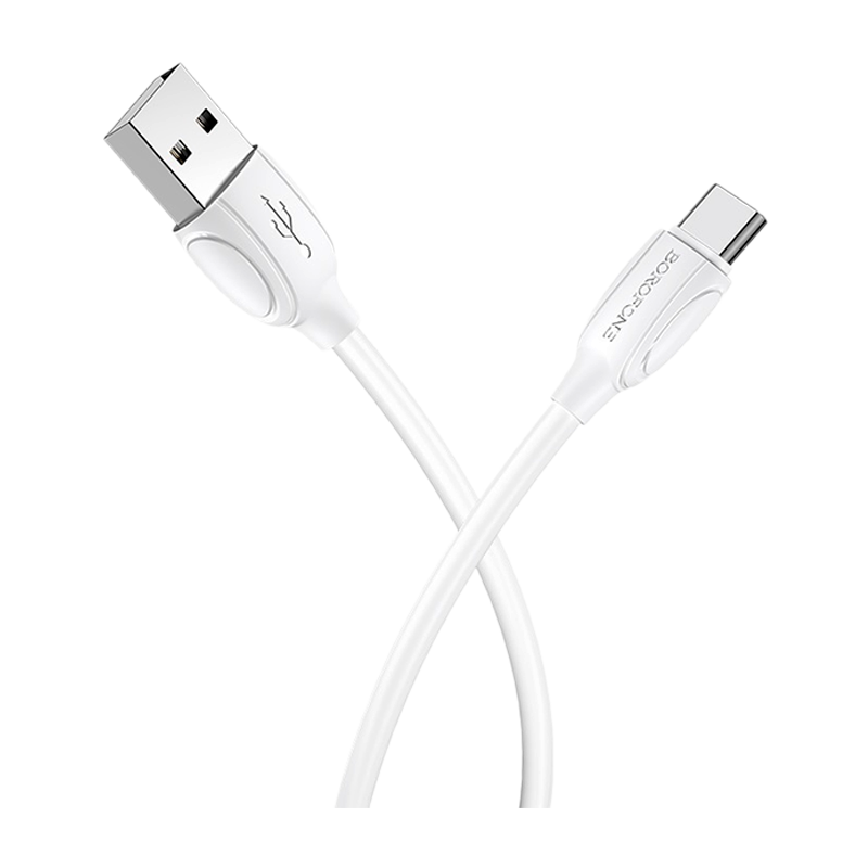 Кабель Borofone BX19 USB (m)-Type-C (m) 1.0м 3.0A ПВХ белый (1/648)