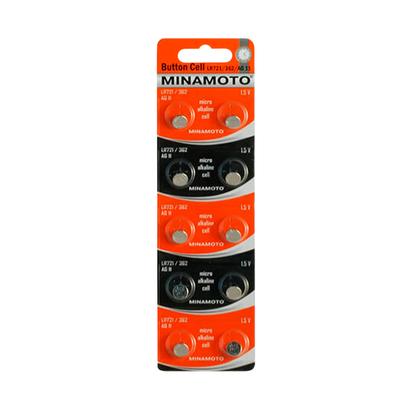 Батарейка Minamoto G11/LR721/LR58/362A/162 BL10 Alkaline 1.5V (10/200/10000)