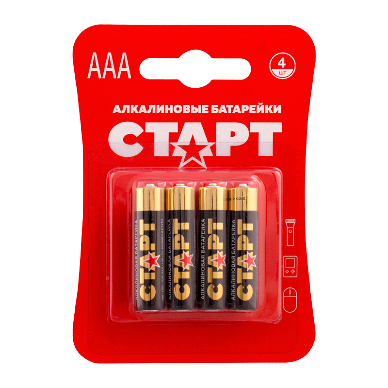 Батарейка Старт LR03 AAA BL4 Alkaline 1.5V (4/40/720)
