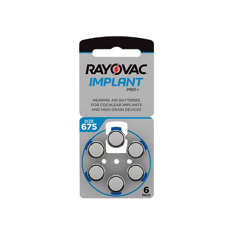 Батарейка Rayovac IMPLANT PRO+ ZA675 BL6 Zinc Air 1.45V (6/60/600)