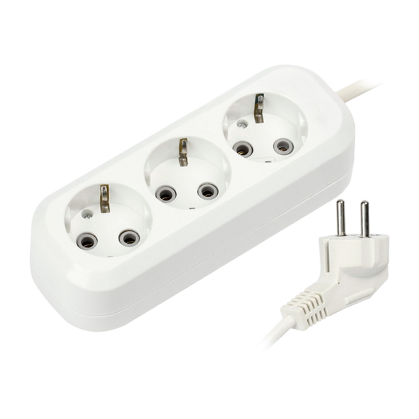 Удлинитель Smartbuy 3р.С/З 16A 10.0м ПВС 3x1мм² белый (1/20)