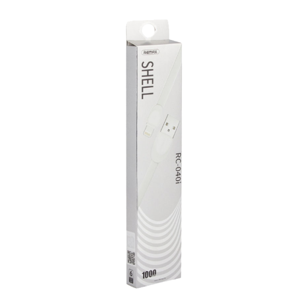 USB кабель REMAX Shell (IPhone 5/6/7/SE) RC-040I Белый, (1M, 2.1A) (35)