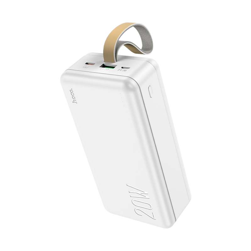 Внешний аккумулятор HOCO J87B 30000mAh 3.0A 20W 1USB/Type-C PD3.0 белый (1/20)