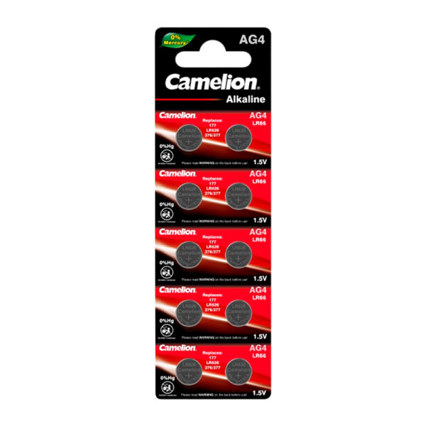 Батарейка Camelion G4/LR626/LR66/377A/177 BL10 Alkaline 1.5V (10/100/3600/151200)