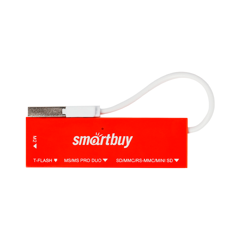 Картридер Smartbuy 717 USB2.0 SD/microSD/MS/M2 красный