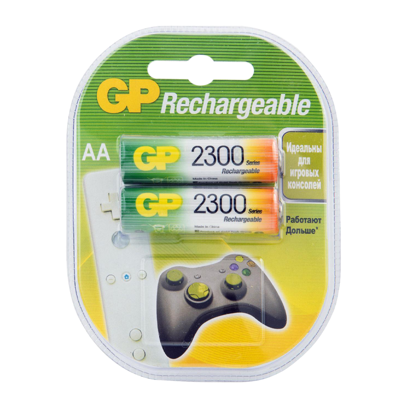 Аккумулятор бытовой GP HR6 AA BL2 NI-MH 2300mAh в пластиковой упаковке (2/20/200) R
