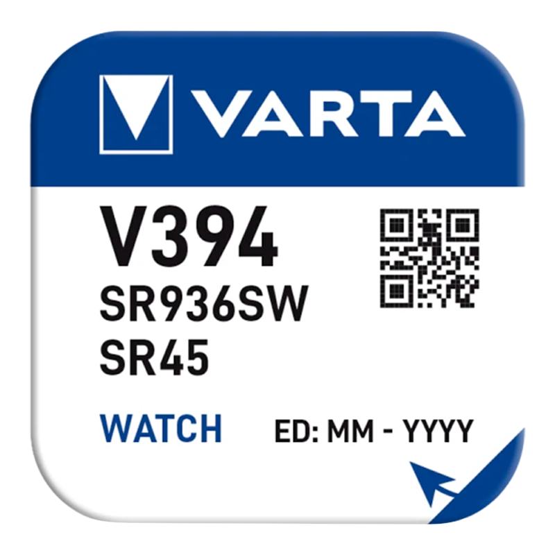 Батарейка Varta 394 (SR936SW) BL1 Silver Oxide 1.55V (1/10/100)