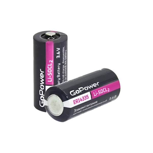 Батарейка GoPower ER14335 2/3AA PC1 Li-SOCl2 3.6V без выводов (1/10/500)