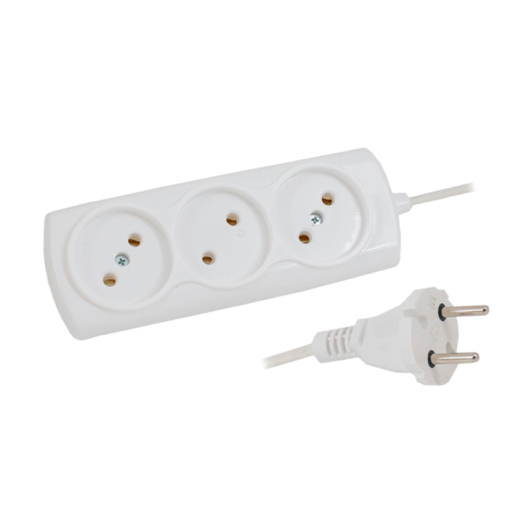 Удлинитель Старт S 3р.Б/З 6A 3.0м ШВВП 2x0.75мм² белый (1/20)