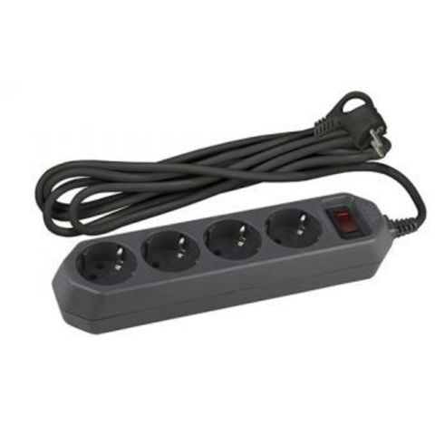 Сетевой фильтр ЭРА USF-M 4р.С/З 10A 1.5м черный (1/20)