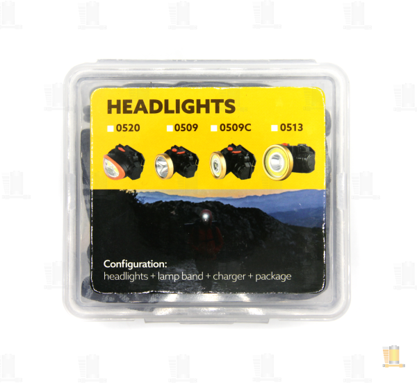 Фонарь налобный Без бренда 0513-0509 COB от батареек 2 режима черный