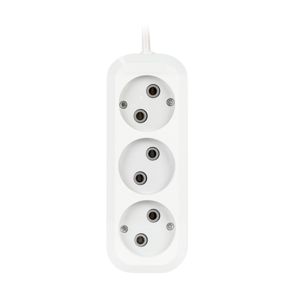 Удлинитель Smartbuy 3р.Б/З 10A 3.0м ПВС 2x1мм² белый (1/50)