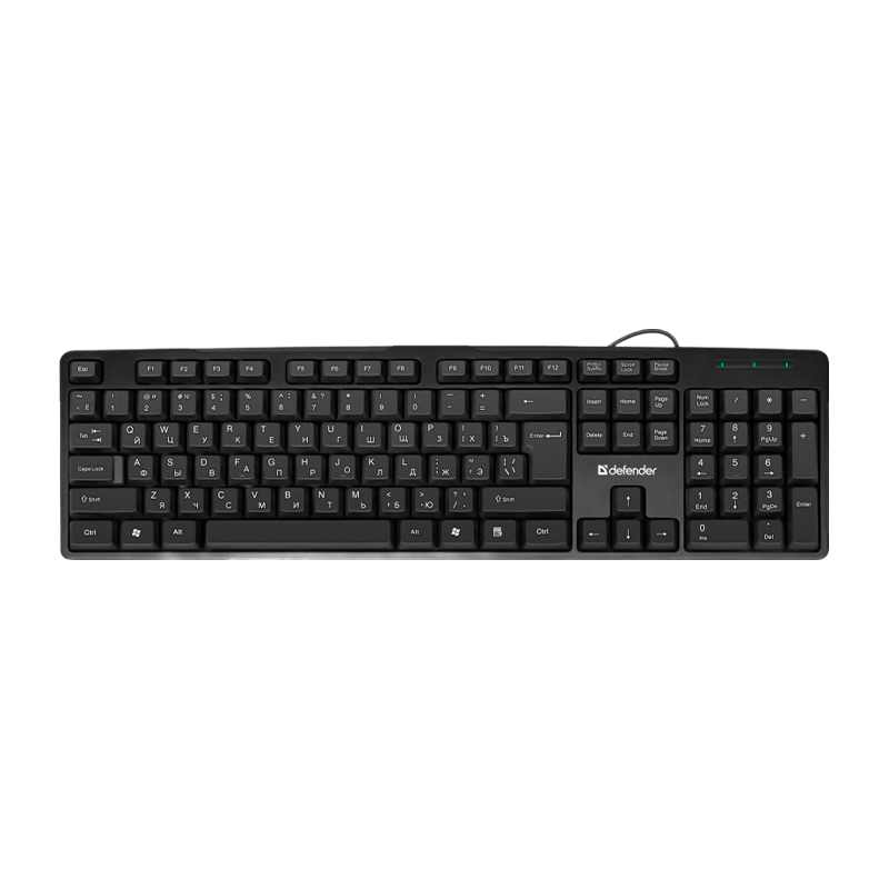 Клавиатура проводная Defender HB-440 Next классическая USB 1.8м черный (1/20)