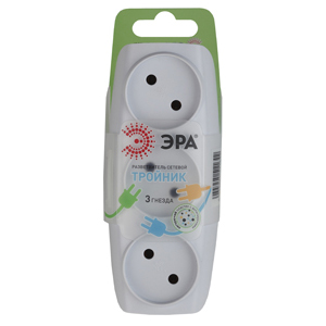 Разветвитель ЭРА SP 3р.Б/З 16A белый (1/10/60)