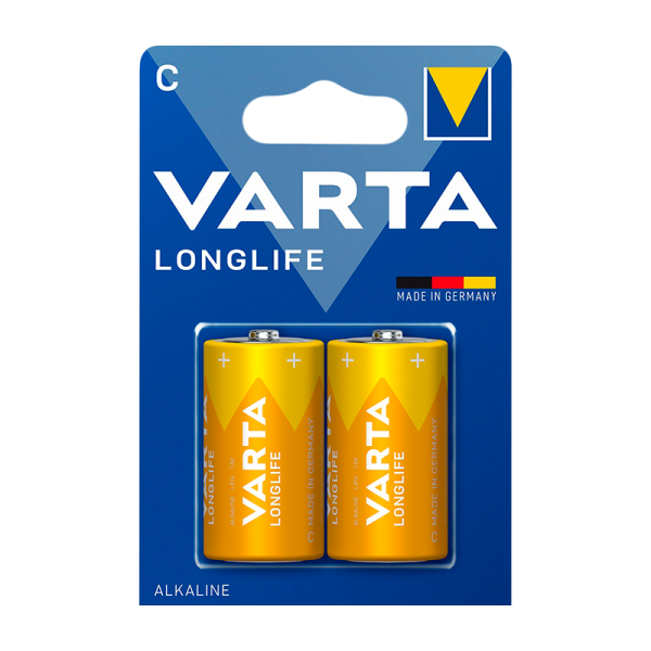 Батарейка Varta LONGLIFE LR14 C BL2 Alkaline 1.5V (4114) (2/20/200)