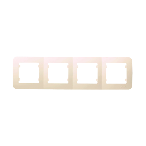 Рамка Makel Lillium 4пост. кремовый 71239 (1/25)