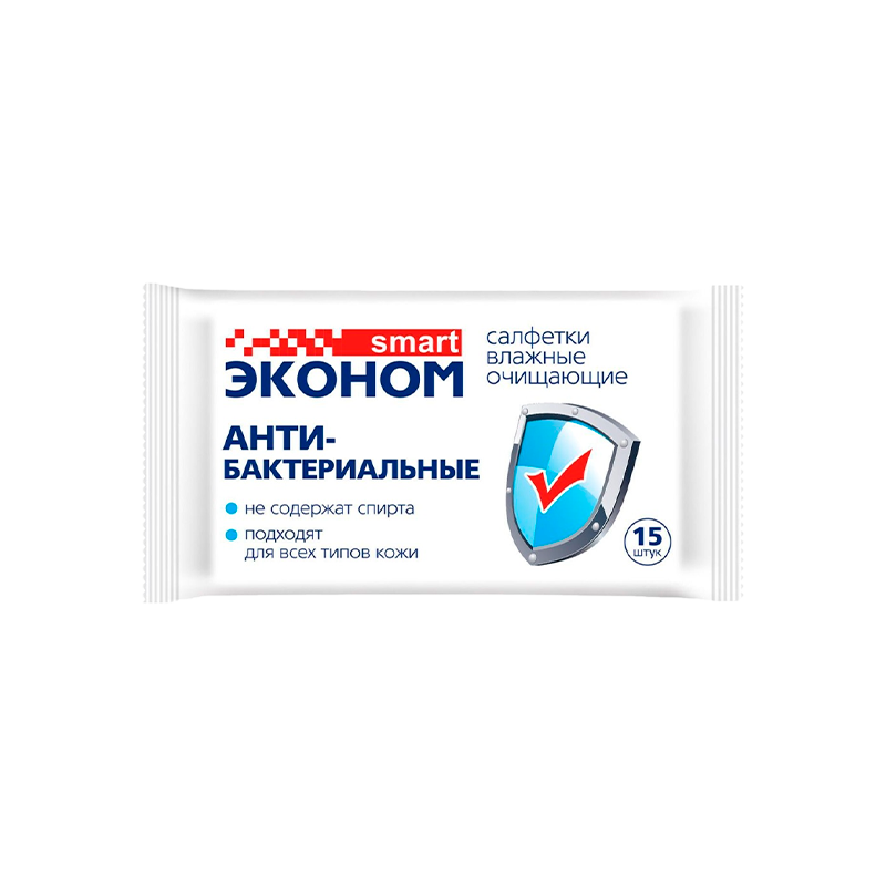 Салфетка SMART Авангард для рук антибакт. 15шт. (1/12/108)