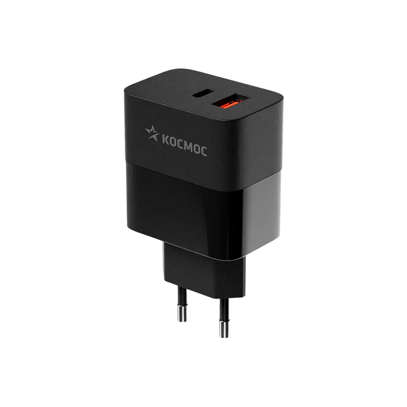 Автомобильное З/У Космос 1USB/Type-C 3.0A 30W QC3.0 / PD3 черный (1/40/80)