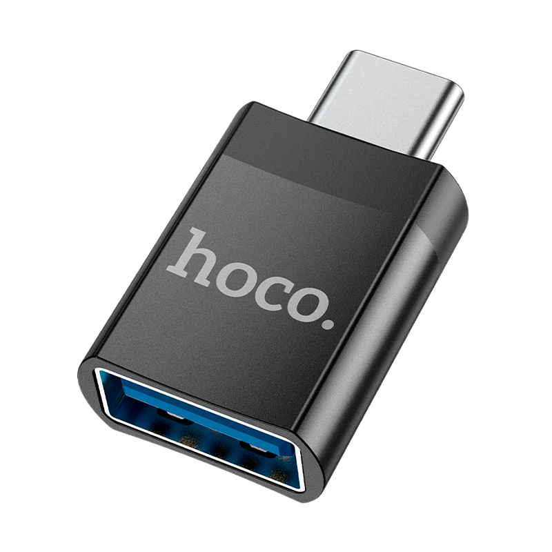 Адаптер HOCO UA17 Type-C (m)-USB3.0 (f) черный (1/37/370)