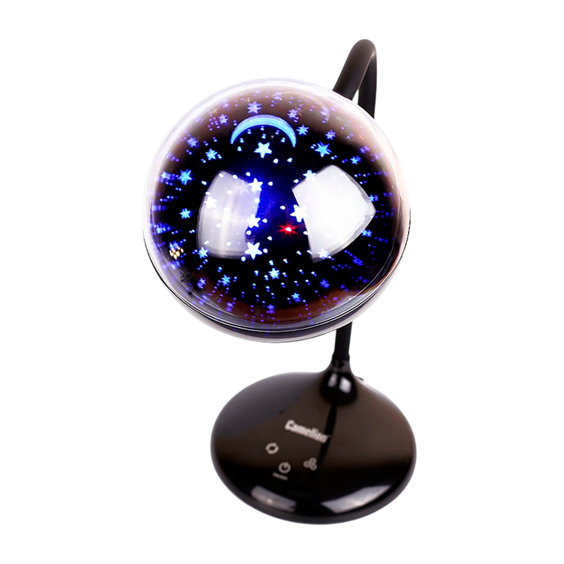 Светильник настольный Camelion KD-828 6.5W 220V 1LED на основании сенс. RGB-ночник черный (1/6)