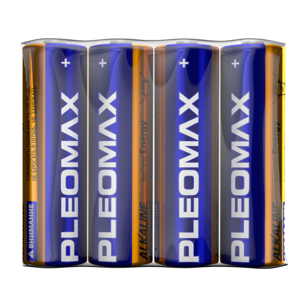 Батарейка Pleomax LR6 AA Shrink 4 Alkaline 1.5V (4/24/480/17280)