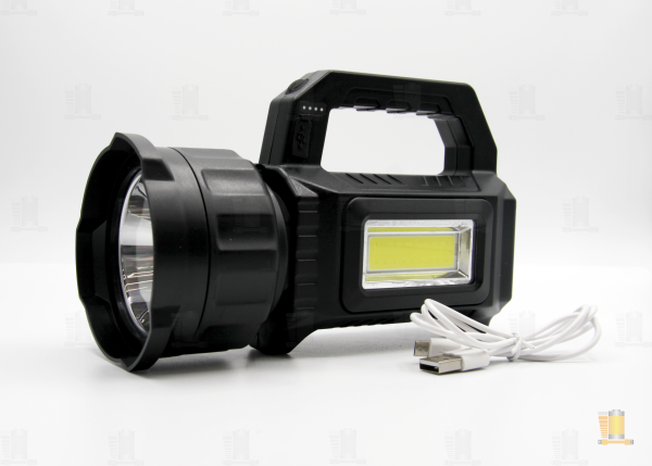 Фонарь туристический Без бренда 1109 COB от аккумулятора 3 режима черный