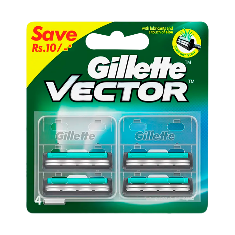 Сменные кассеты Gillette Slalom Plus (ENG) (Vector+) 2 лезвия 4шт. (цена за 1 шт) (4/40)