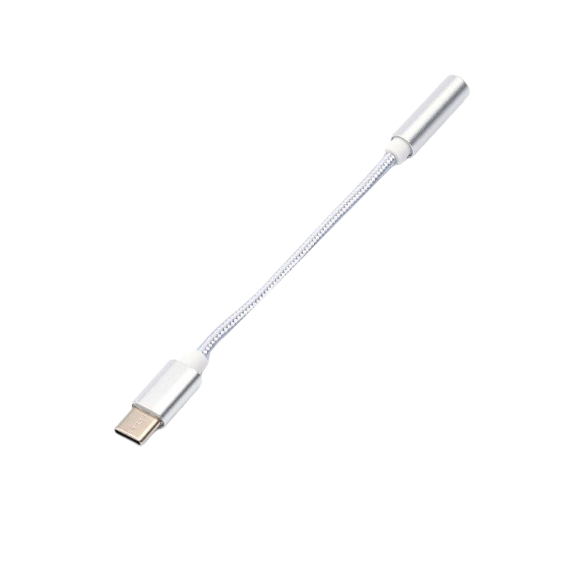 Переходник AUX Atcom AT2809 Type-C (m)-Jack 3.5mm (f) серебряный (1/600)