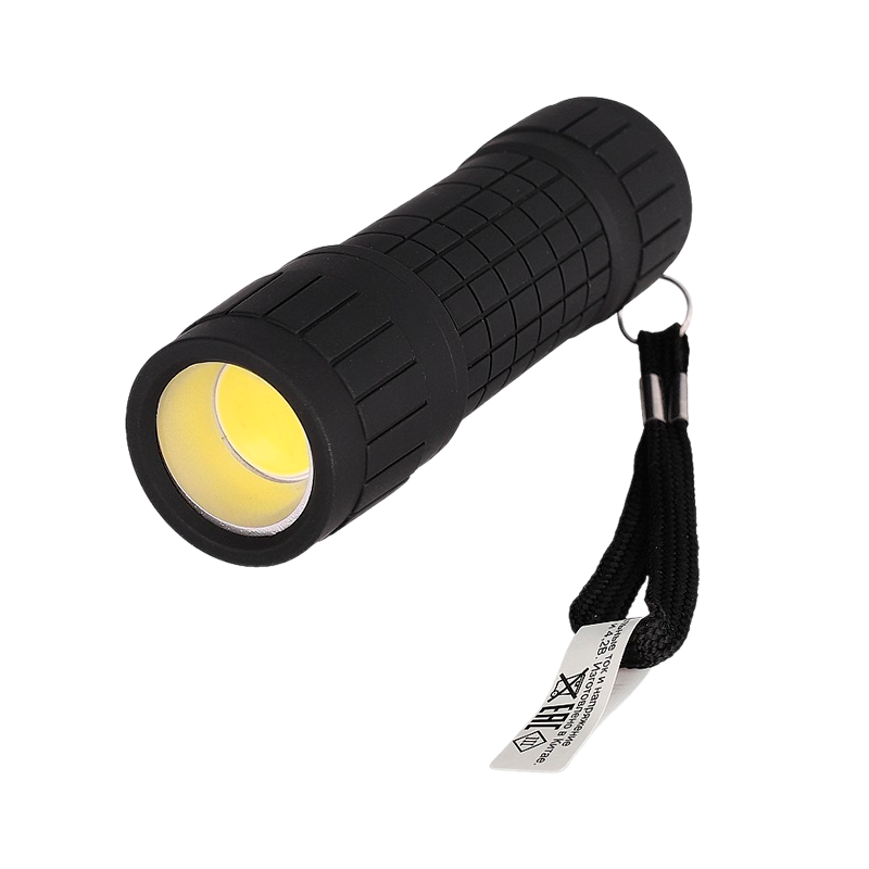 Фонарь универсальный Ultraflash LED16011 3W COB от батареек IP44 черный (1/6/96)