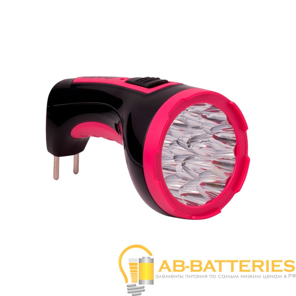 Фонарь туристический Фаzа AccuF2-L15 15LED от аккумулятора прямая подзарядка черный (1/20)