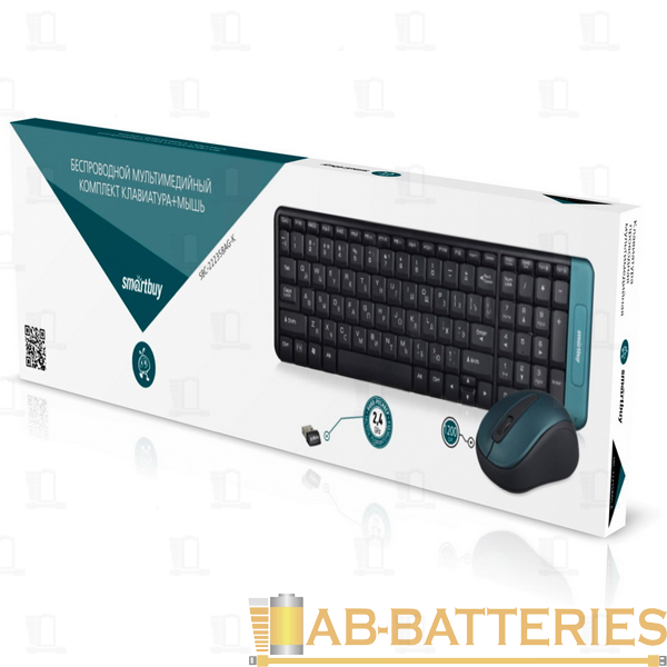 Набор клавиатура+мышь беспроводной Smartbuy 222358AG черный (1/20)