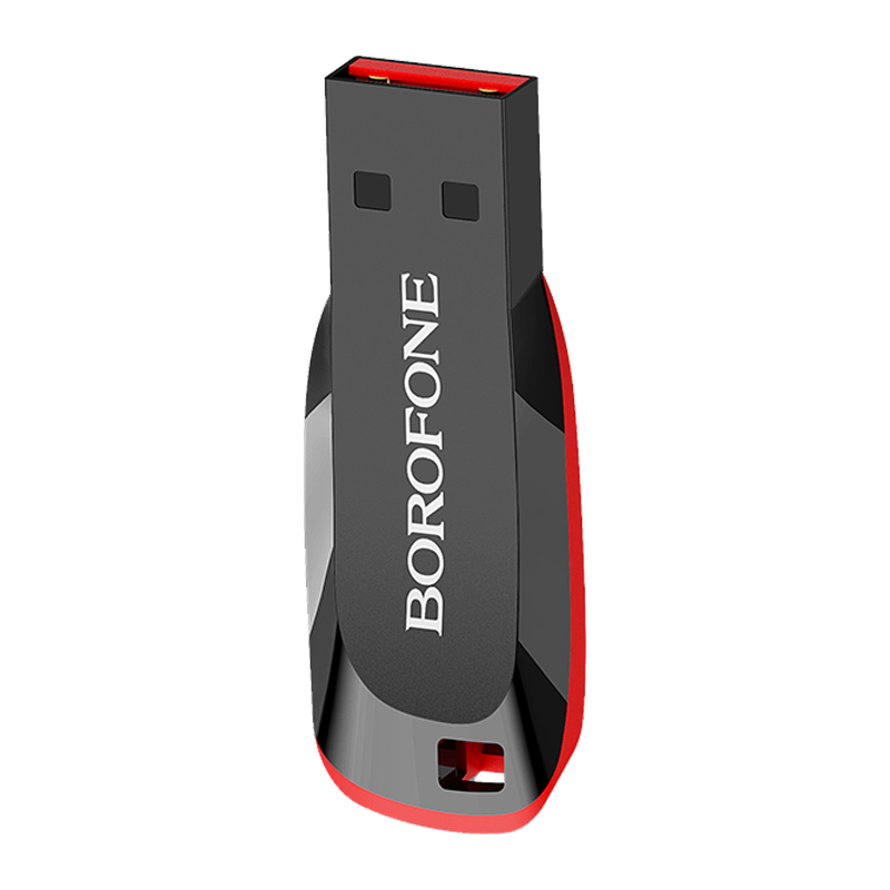Флеш-накопитель Borofone Generous BUD2 128GB USB2.0 пластик черный (1/35/280)