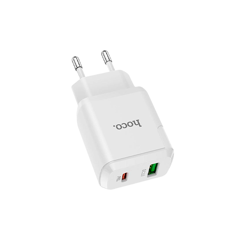 Сетевое З/У HOCO N5 1USB/Type-C 3.0A 20W PD3.0 белый (1/12/120)