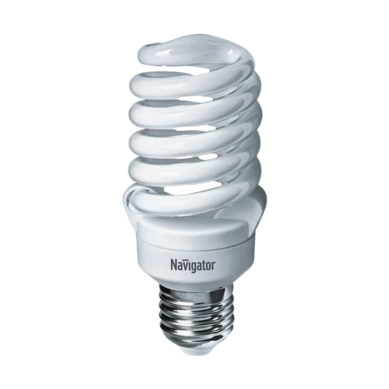 Лампа люминесцентная Navigator SF10 E14 11W 4000К 220-240V спираль (1/12/108)