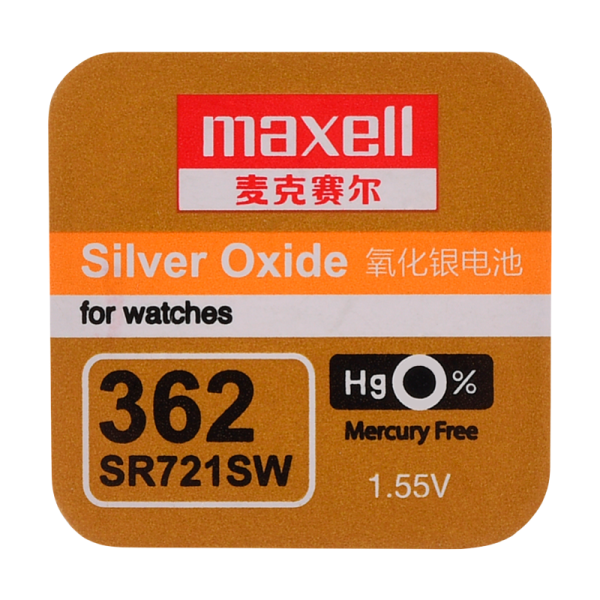 Батарейка Maxell 361/362 BL1 Silver Oxide 1.55V 0%Hg (1/10/100)