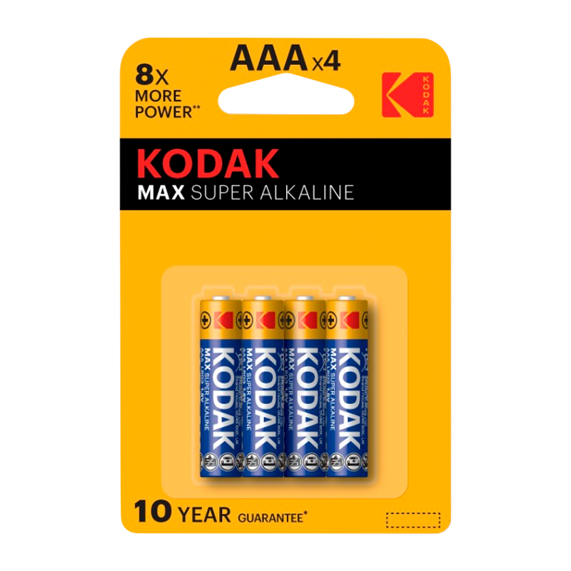 Батарейка Kodak MAX LR03 AAA BL4 Alkaline 1.5V (4/40/200/32000)