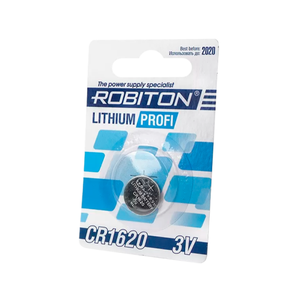 Батарейка ROBITON PROFI R-CR1620-BL1, CR1620 BL1 (1/40/1800)