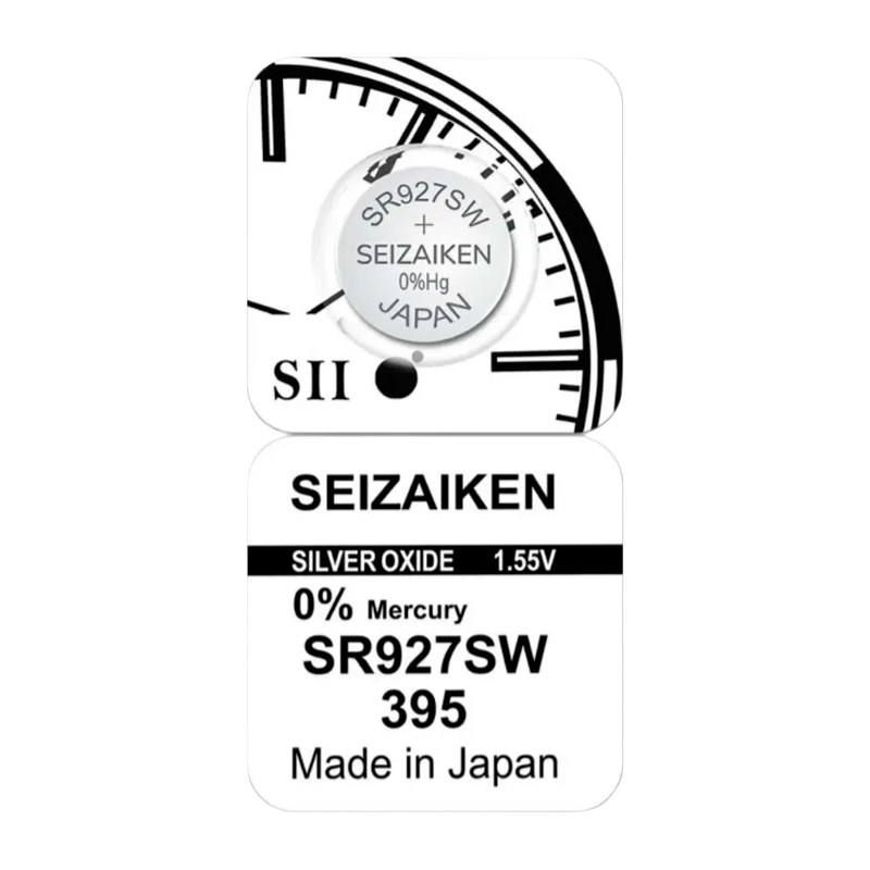 Батарейка SEIZAIKEN 395 (SR927SW) Silver Oxide 1.55V (1/10/100/1000)