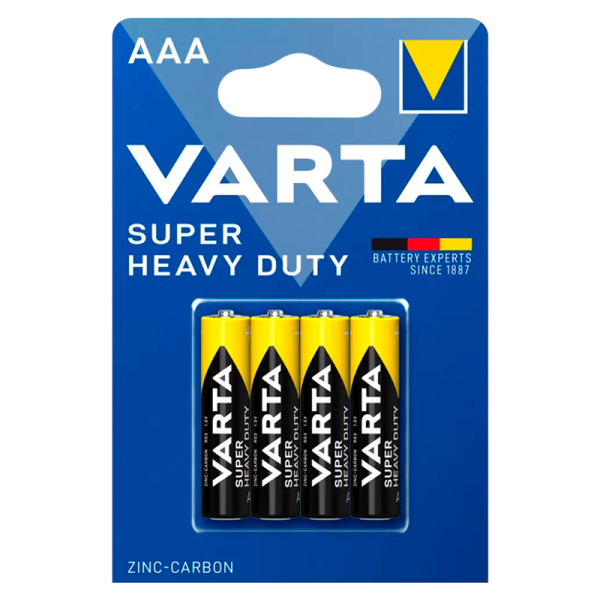 Батарейка Varta SUPERLIFE R03 AAA BL4 Heavy Duty 1.5V (2003) (4/48/240)
