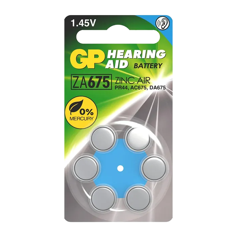 Батарейка GP ZA675 BL6 Zinc Air 1.45V (6/60/300/3000)